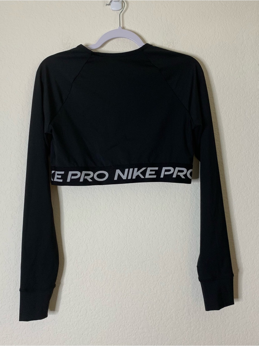 Nike pro womens cropped long sleeve Top L - Picture 8 of 8